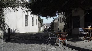cityscape of colonia del sacramento in Uruguay, a city rich in portuguese and spanish colonial history.