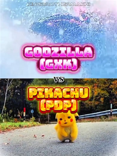 Godzilla Evolved (Godzilla X Kong) vs Pikachu (Pokemon Detective Pikachu) #pikachu #godzilla #godzillaevolved #edit #pokemondetectivepikachu