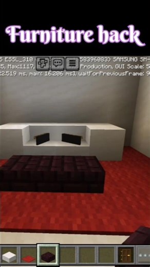 Minecraft Sofa & Table Build 🛋️✨ | Simple Furniture Hack#shorts #gaming #trending