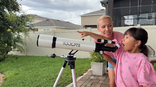 Watch Telescope 90mm Aperture 700mm - Vertisteel AZ Mounting Base on Amazon Live
