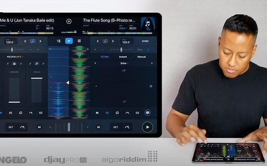 DJ ANGELO 演示 NEURAL MIX (djay Pro AI人工智能技术)