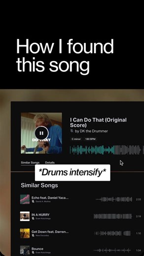 25K views · 5.4K reactions | Not every project needs a huge cinematic sound. Sometimes it just needs...drums. Whether it’s a chaotic montage or an awkward comedy moment, the right rhythm can do the storytelling for you. Use our intuitive search filters to find more songs like “I Can Do That (Original Score)” by DK Drummer-only on Musicbed. | Musicbed | Facebook