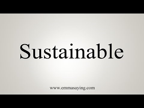 How To Say Sustainable
