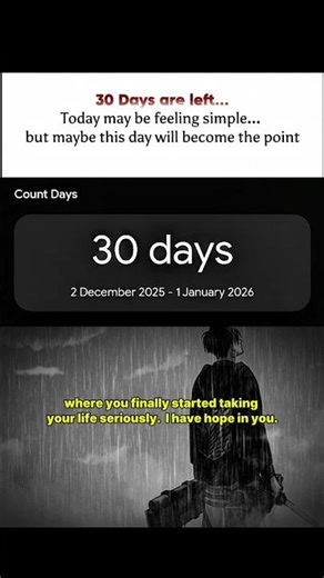 30 Days Left, Start Taking Your Life Seriously Today | #motivation #countdown #shorts #quotes