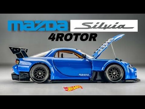Mazda Silvia 4rotor rotary engine twin turbo Hot Wheels Custom