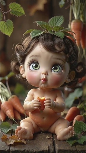 Hyper-realistic cute Carrot Baby girl #music #dj #edm #shortvideo #humanity #trendingshorts