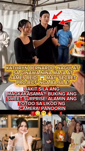 Kathryn Bernardo, sinorpresa nina Maja Salvador at James Reid! 😱 Bakit sila magkakasama? 🎂✨ #Viral