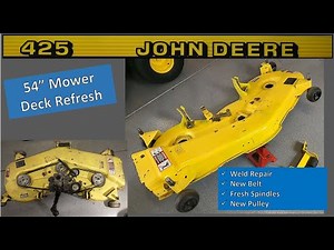 John Deere 425 54" Mower Deck Repair & Rebuild w/ New Belt Install