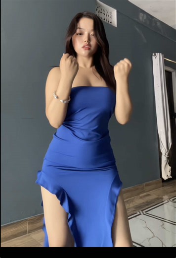 Strapless Ruffle Slit Bodycon Dress Review
