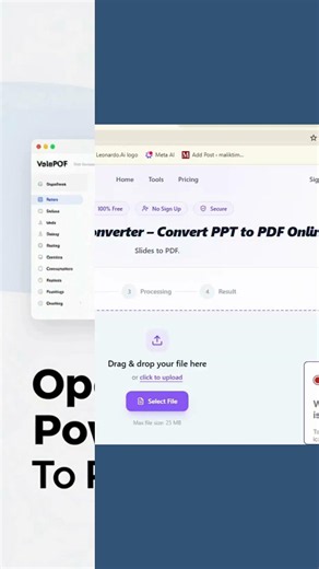 How to Convert PowerPoint to PDF Online Free | PPT to PDF Converter with VelaPDF