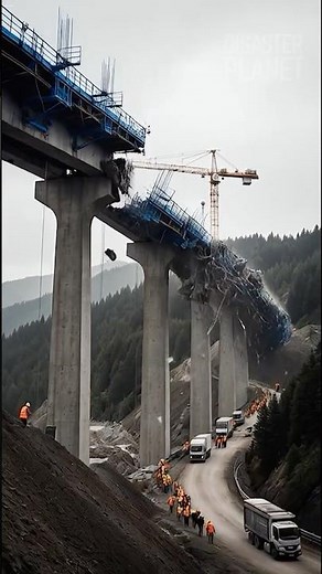Domino Bridge Collapse Caught on Camera!