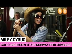 Miley Cyrus Performs Undercover on NYC Subway with Jimmy Fallon | Hollywire