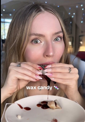 sorry for the TMI LOLL anyways… wax candy review 🍭🍬 #waxcandy #mukbang #crunchysounds #frozen #foodreview