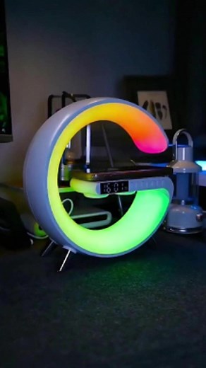 G Led Lamp Multifunctional Wireless Charging Lamp, Comfortable Wake-Up Mode, Smart Light Control, Dimmable Mood Light, Perfect for Decoration & Gifting. #Charger #Alarm #tiktokmademebuyit #viral