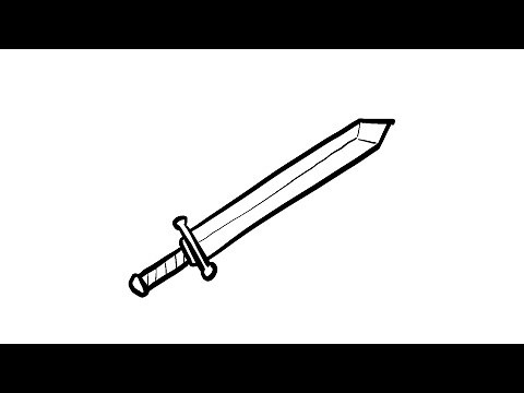 How to Draw a Simple Knight's Sword | Step-by-Step Lesson