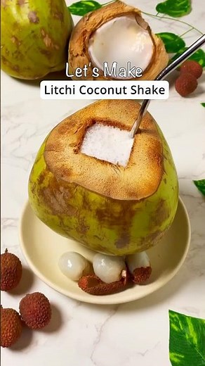 Litchi Shake Recipe | How To Make Tender Coconut Shake | Litchi Mocktail Recipe, Litchi Drink Recipe