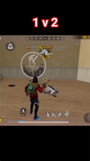 1 v 2 gameplay #garenafreefire