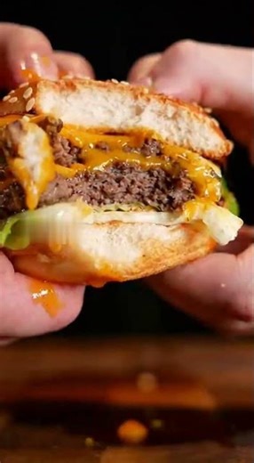 Extreme Messy Cheeseburger ASMR 🍔 (Crunchy Eating Sounds) #foodasmr #food #asmr #eatingsounds