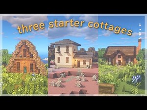 [Minecraft] How to Build a Cottagecore Starter House 🌿💛 [Bedrock, Java, Pocket Edition, Console]