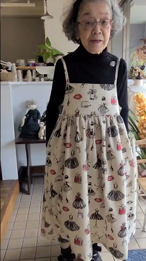 I made a torso-patterned apron dress #crafts #fashion