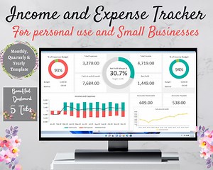Profit and Loss or Income and Expense Tracker Template for Personal and Small Business Excel Template Profit Spreadsheet - Etsy Canada