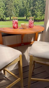 ✨Fold-out Patio Table✨Comment LINK or shop here: https://urlgeni.us/amzn/Folddowntablepi 🫶Made of solid teakwood this perfect half moon table attaches in minutes onto any railing. Folds down easily when not in use.Ideal for small spaces, porch, patio or deck. You won’t believe the price! Enjoy 🫶 ~ Julie & Jodie #amazonhome #patiodecor #porchdecor #smallspaceliving | The Design Twins