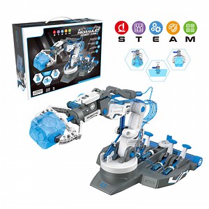 [Hot Item] 220PCS 3-in-1 Steam Self Assembly Hydraulic Manipulator Kids Hydro Mechanical Hand Claw Machine Toy Educational DIY Robotic Arm