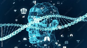 Genetic engineering concept. DNA. Gene therapy. Medical technology.