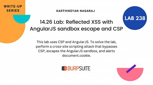 14.26 Lab: Reflected XSS with AngularJS sandbox escape and CSP