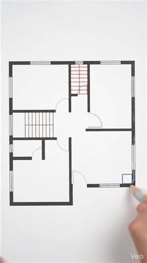 Architectural Drafting video 2BHK PLAN 1000SQFT