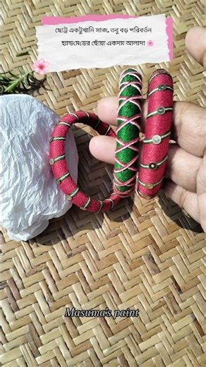 Fabric bangles Showing tutorial 🎀 #handmadejewelry​ #shortsvideo​ #shorts​ #diy #handmade
