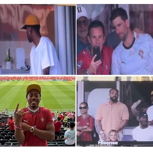 Drake and other celebs spotted at Toronto Stadium during Portugal-Croatia match