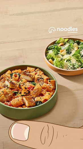 Follow the flow. Find your Delicious Duo. Choose any entree and a side, all starting at $9.95. | Noodles & Company