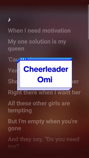 Cheerleader Karaoke Full Song Lyrics | Omi