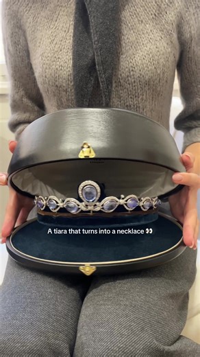 Transformable Sapphire and Diamond Tiara Necklace