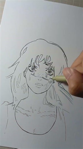 yoru #art #drawing #workingartist #anime #drawingprocess #chainsawman #yoru #asamitaka