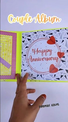 Love Theme Scrapbook | Couple Album | Handmade Albums #shorts#youtubeshorts #couplealbum #shortsfeed