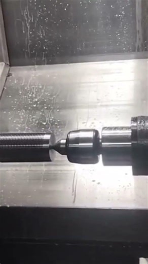CNC Machine Threading 🔩 Perfect Finish #ThreadingProcess#ThreadCutting#LatheMachineWork