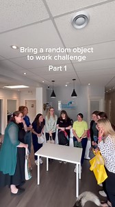 Bring a random object to work challenge.. stay tuned for part 2😂 #funny #challenge #officefun #visiontherapyjokes | The Vision Development Centre