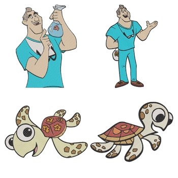Disney Finding Nemo Dr Philip Sherman Dentist With Crush Sea Turtle Characters B