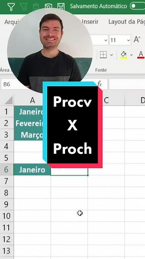 Diferença ente Procv e proch #excel #planilhas #cursodeexcel #dicaexcel