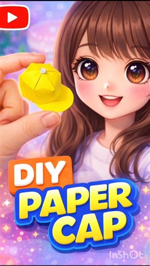 diy mini paper cap 🧢
