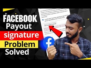 Facebook payout signature problem solved।Fix Signature Verification।Tax Information Facebook Payouts