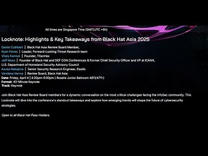 Locknote: Highlights & Key Takeaways from Black Hat Asia 2025
