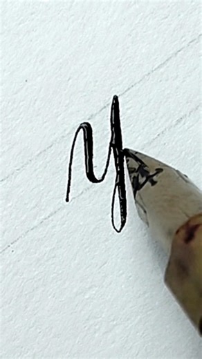 Lowercase 'y' Calligraphy Alphabets #calligraphylettering#calligrphylearning