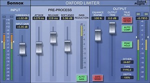 Sonnox Oxford Limiter effect plugin on sale for $49 USD
