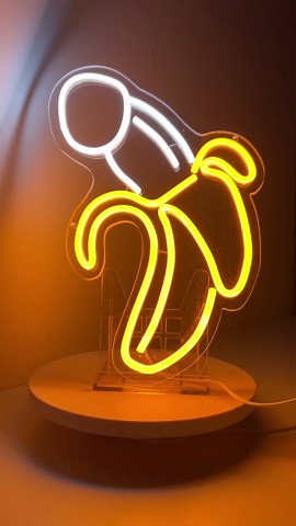 Penis Banana Lights,Prank Creativity Neon Sign for Bachelorette Party Sex Shop Strip Club Wedding Bar Birthday Party Valentine's Day Wall Decoration,A Adult Gift For A Gay Man