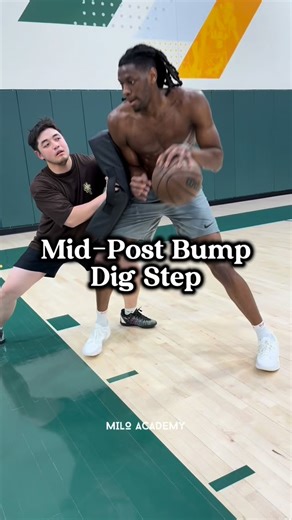 Milo Academy on Instagram: "Mid-post Dig Step #miloacademy Follow @officialmiloacademy for more basketball tips! USE MY CODE “MILO” AT SERIOUSPLAYERSONLY.COM TO GET YOURSELF A DISCOUNT ON A PAIR IF YOU HAVEN’T HAD THE CHANCE YET!"