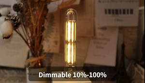 AXOTEXE E26 Edison Bulb 60 Watt Dimmable T10 LED Bulbs, Tubular Vintage Light Bulbs, 4000K Neutral Daylight White, 8W 800LM Antique Tube LED Filament Bulbs, UL Listed 6-Pack - Amazon.com