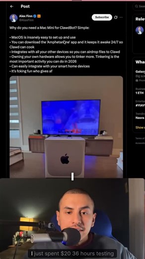 Chris Alarcon on Instagram: "i might’ve just wasted $20 and 36 hours on Clawdbot. here’s what happened: couldn’t wait for the mac mini to arrive, so i spun it up on a vps instead. buggy as hell. models breaking. $20 gone in under two days. people in the community getting hacked on top of it. most people would tap out right there. i’m still going all in. mac mini’s on the way. i already named her iris. and i set a 30 day reminder on my phone: "decide if this was genius… or just burning cash on hy